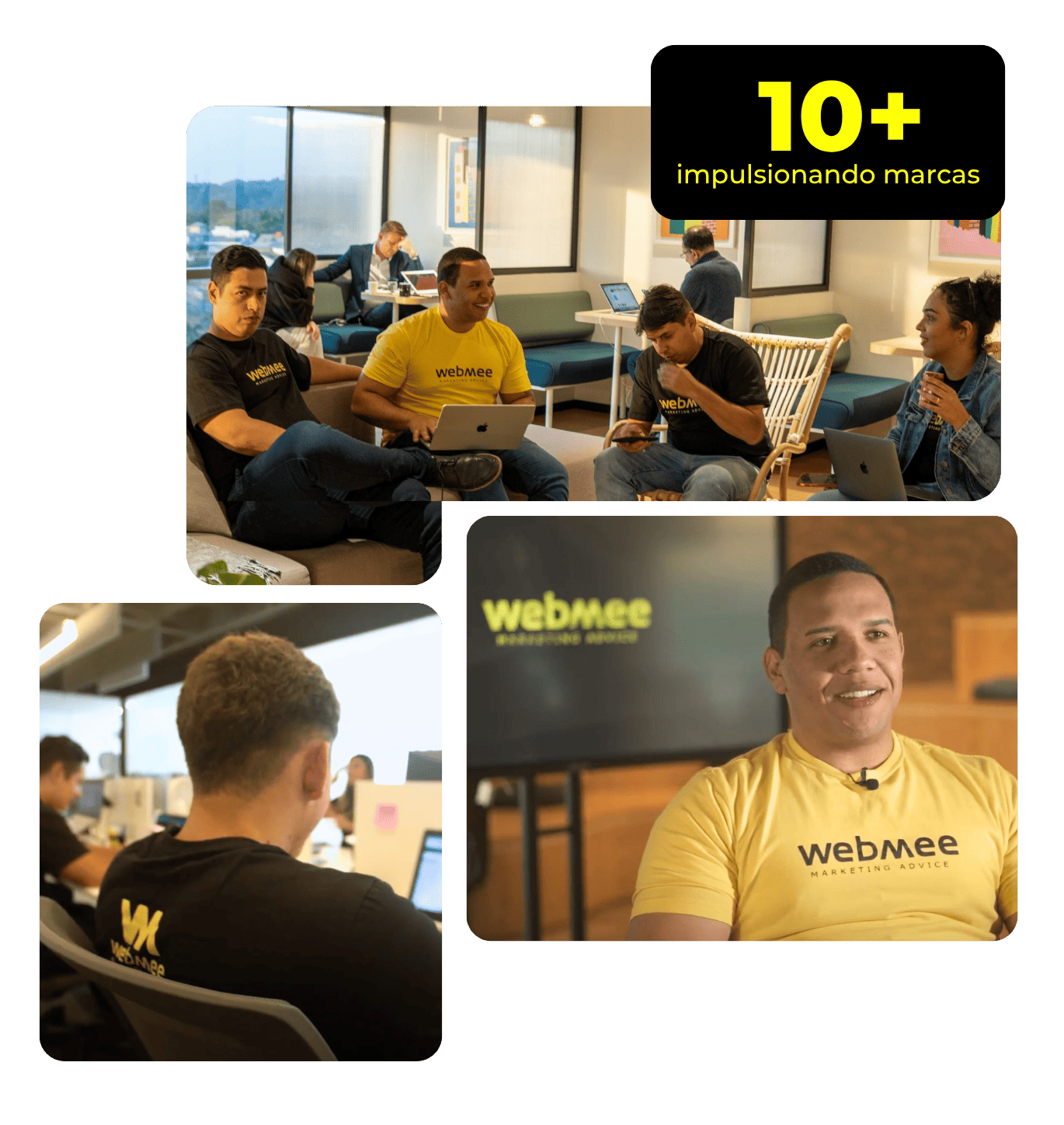 Equipe Webmee 10 anos operação digital Equipe Webmee com mais de 10 anos impulsionando marcas em marketing digital e operação integrada
